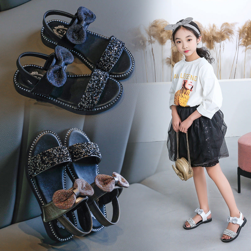 New Breathable Velcro Princess Girls Sandals