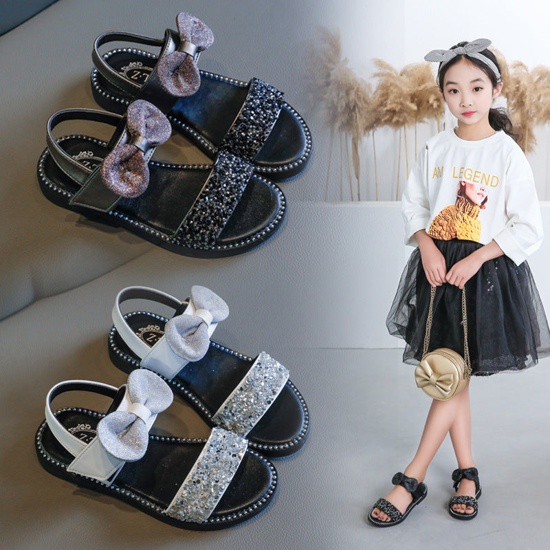 New Breathable Velcro Princess Girls Sandals