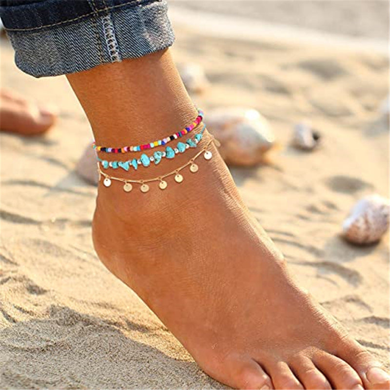 Color Rice Bead Anklet