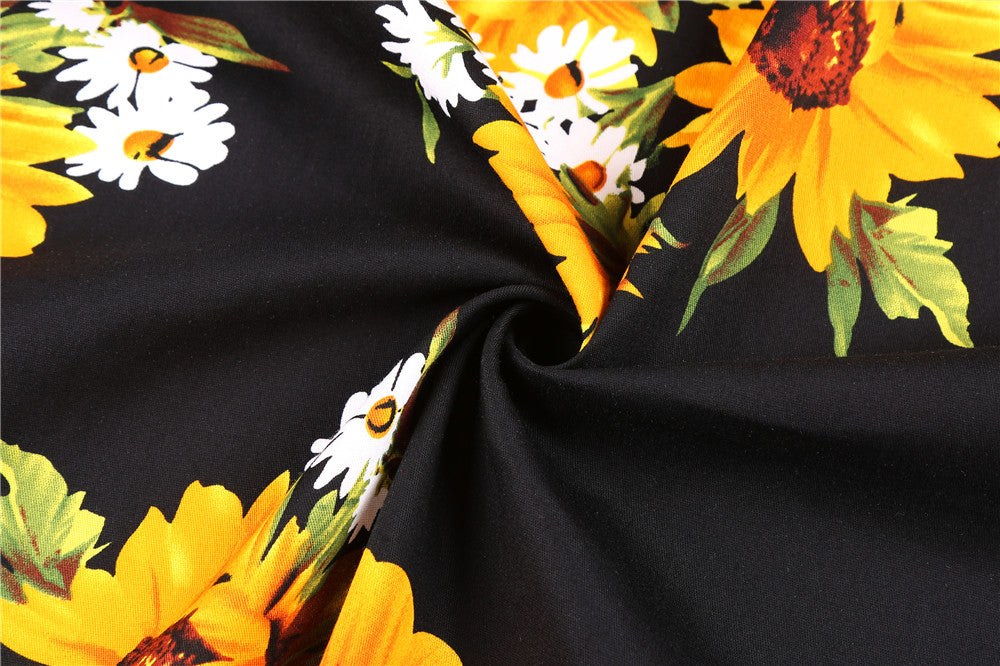 Floral Skirt, Foreign Trade Women's Clothing, Pleated Skirt