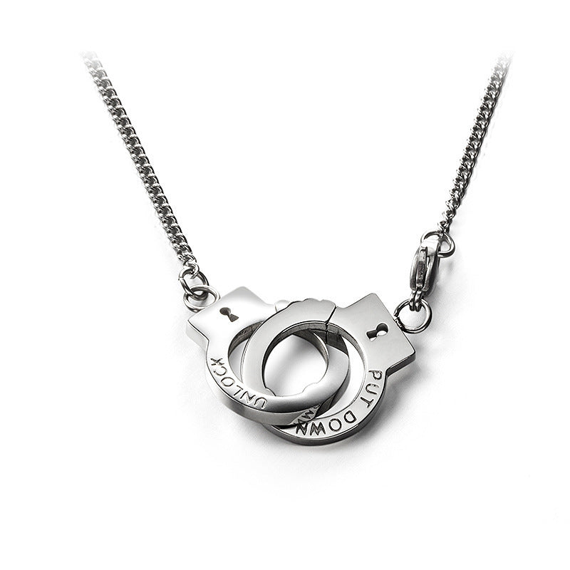 Shirt Sweater Chain Handcuffs Couple Necklace