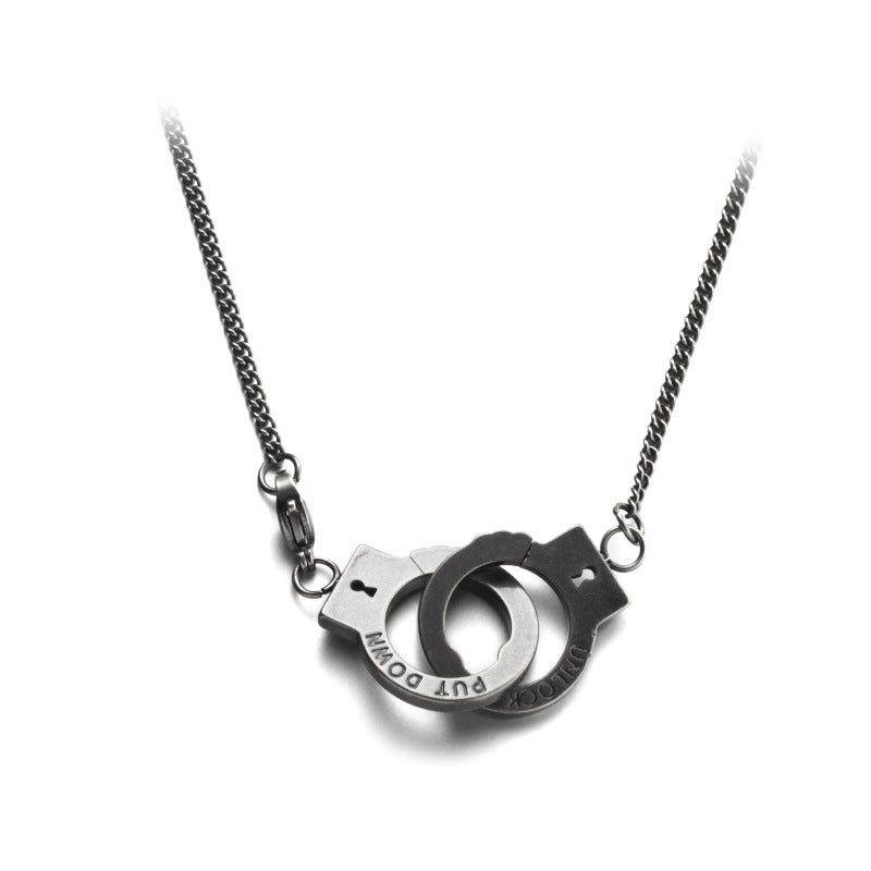 Shirt Sweater Chain Handcuffs Couple Necklace