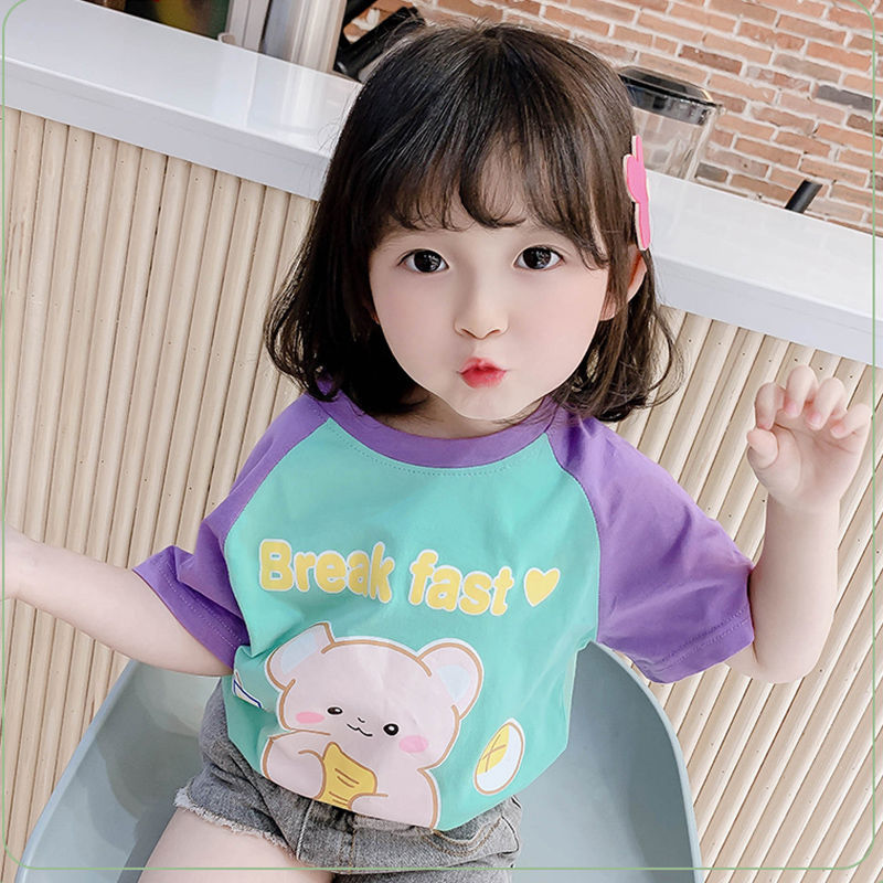 Girls' Summer Clothes Children'S T-Shirt Short Sleeve