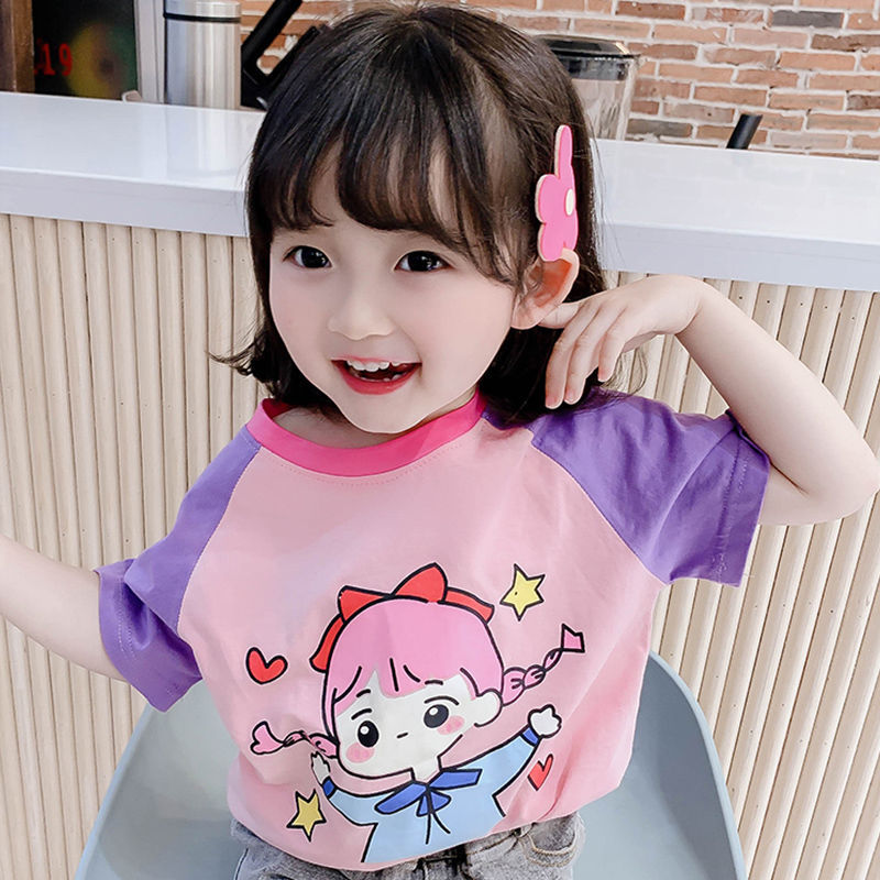Girls' Summer Clothes Children'S T-Shirt Short Sleeve