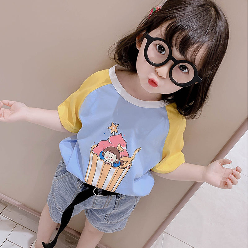Girls' Summer Clothes Children'S T-Shirt Short Sleeve