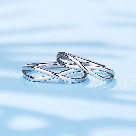 S925 Silver Couple Ring, A Pair Of Simple Long-Distance Dating, Couple Rings For Men And Women, Students Give Gifts To Their Girlfriends