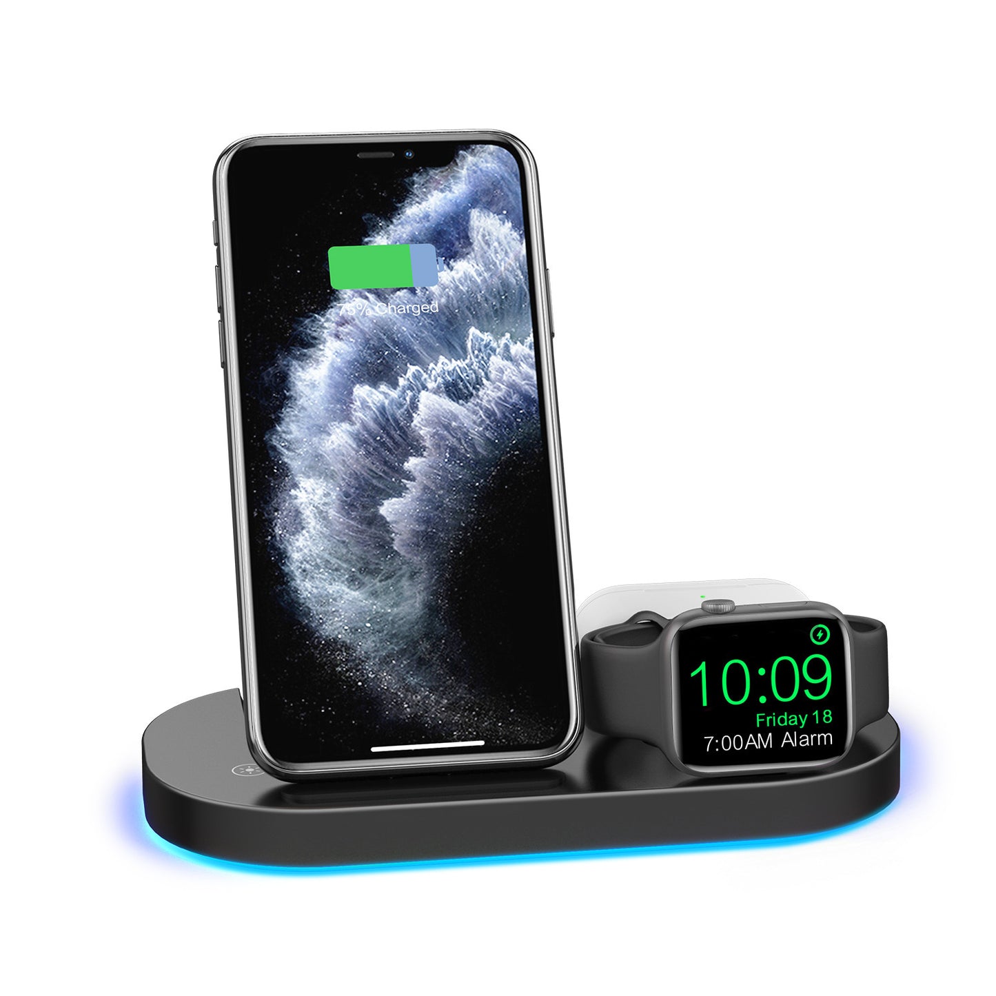 The New 15W Multifunctional Three-In-One Wireless Charger Folding Stand Is Suitable For  Mobile Phone Watch Headset