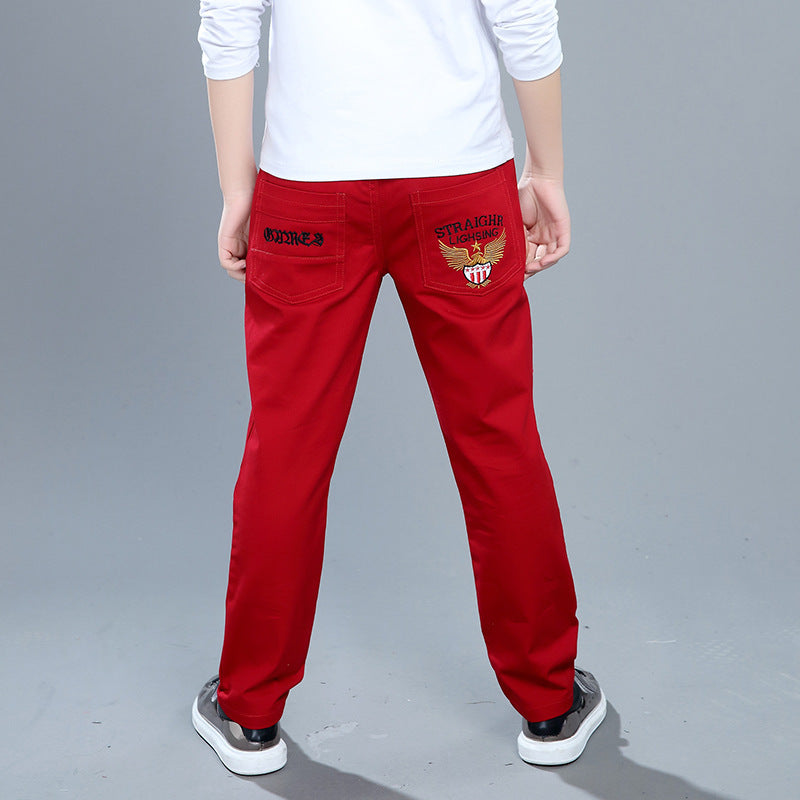 Children's Summer Men's Trousers Trousers Trousers Summer Thin Boys Ordinary Casual Pants Children 9 Years Old Loose Loose Version