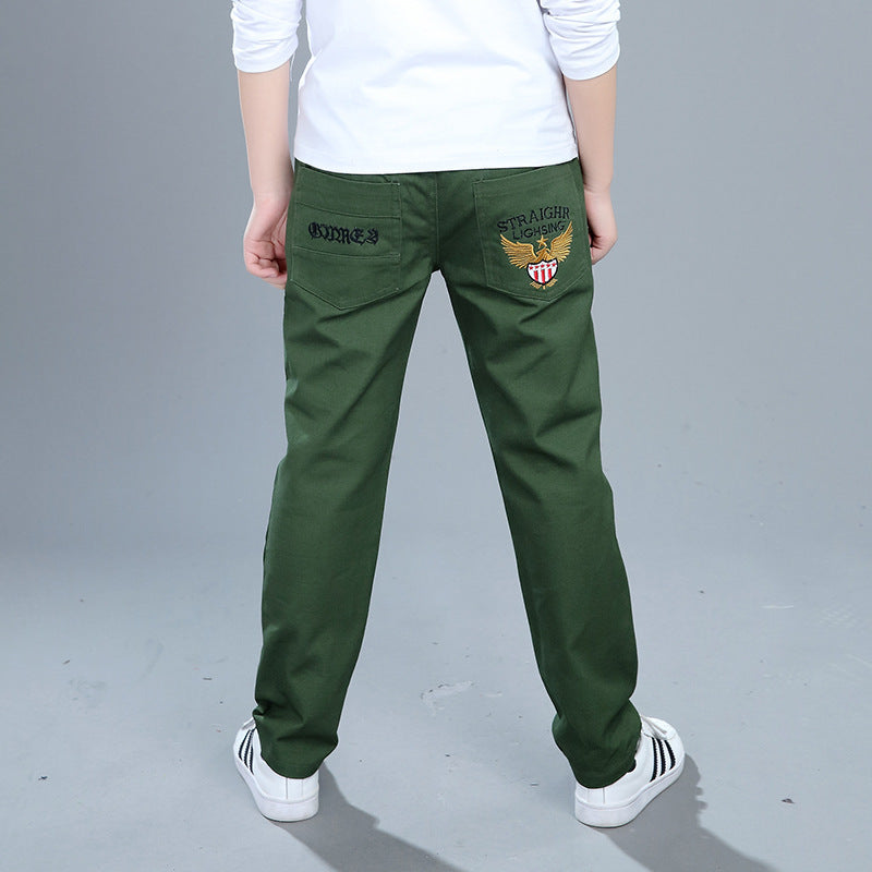 Children's Summer Men's Trousers Trousers Trousers Summer Thin Boys Ordinary Casual Pants Children 9 Years Old Loose Loose Version