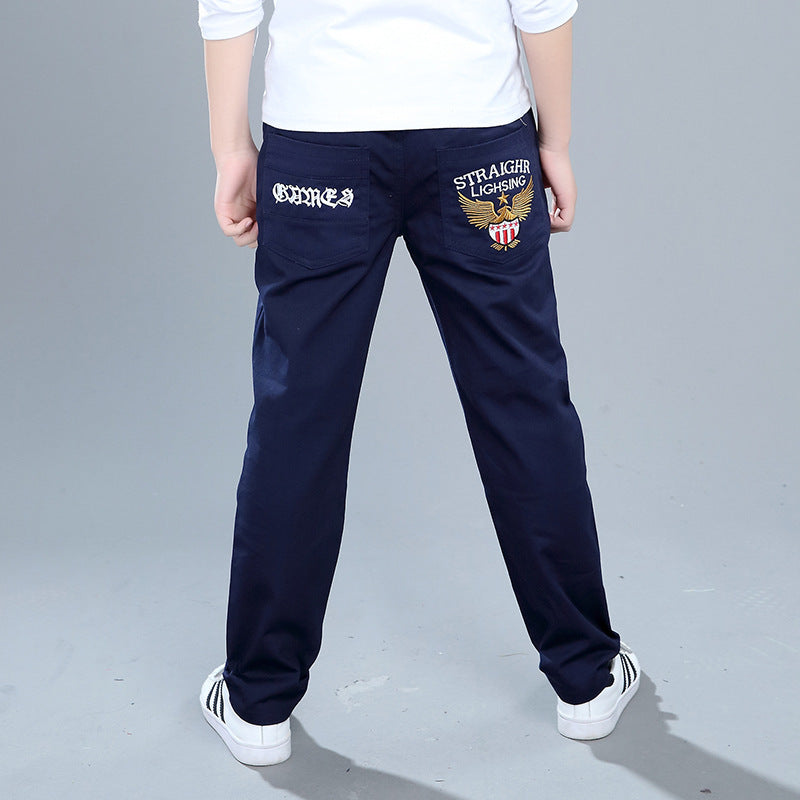 Children's Summer Men's Trousers Trousers Trousers Summer Thin Boys Ordinary Casual Pants Children 9 Years Old Loose Loose Version