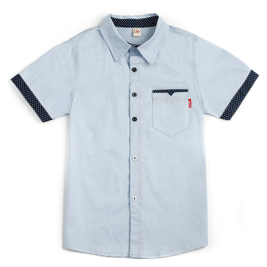 Children'S Polka Dot Short-Sleeved Shirt