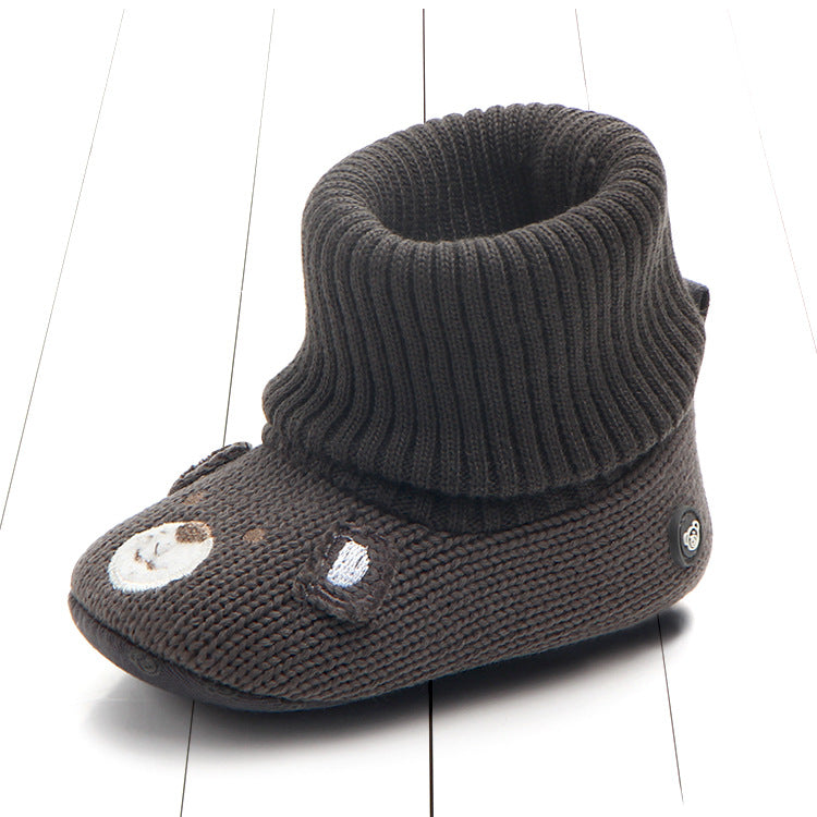 Autumn new cartoon woolen shoes baby toddler shoes