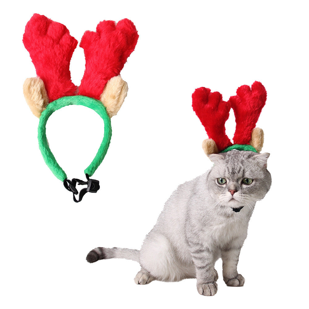 Dog Christmas headgear cat headdress