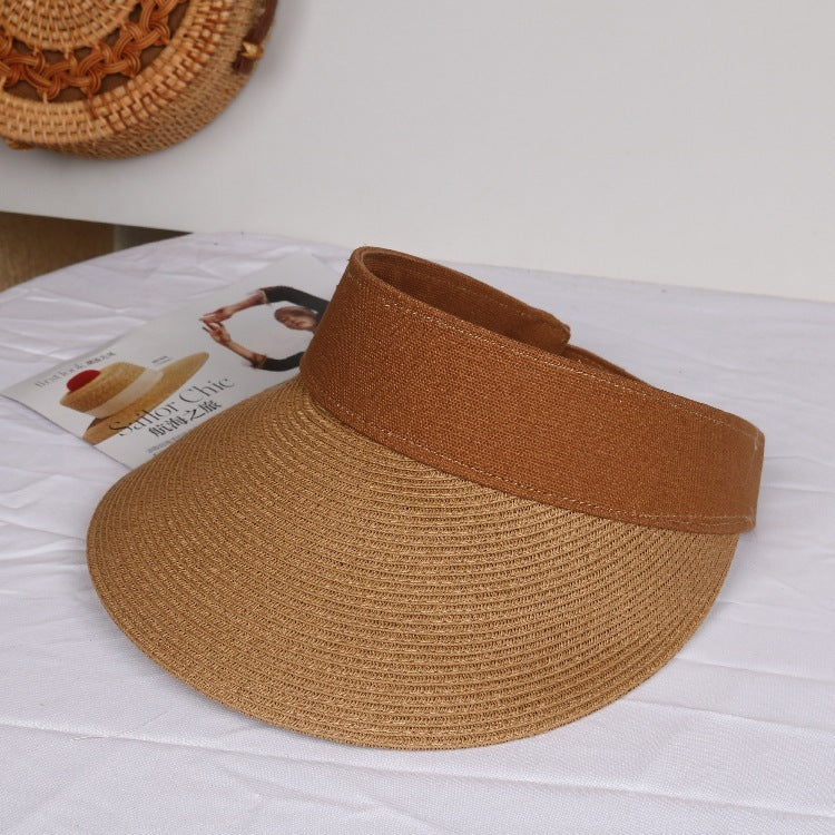 Beach hat straw hat sunscreen sun hat cool hat