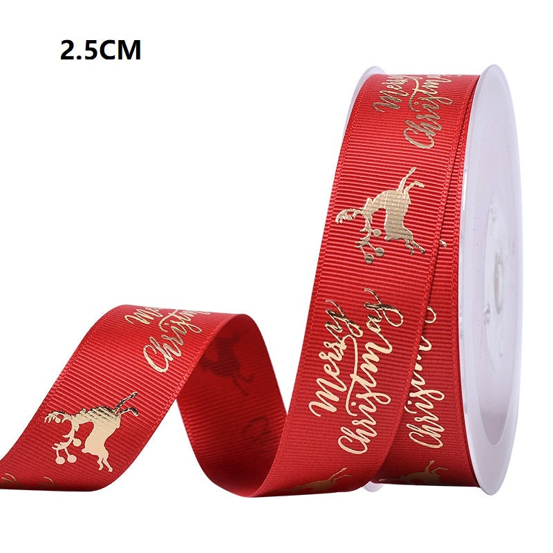 Polyester Christmas Scene Decoration Ribbon
