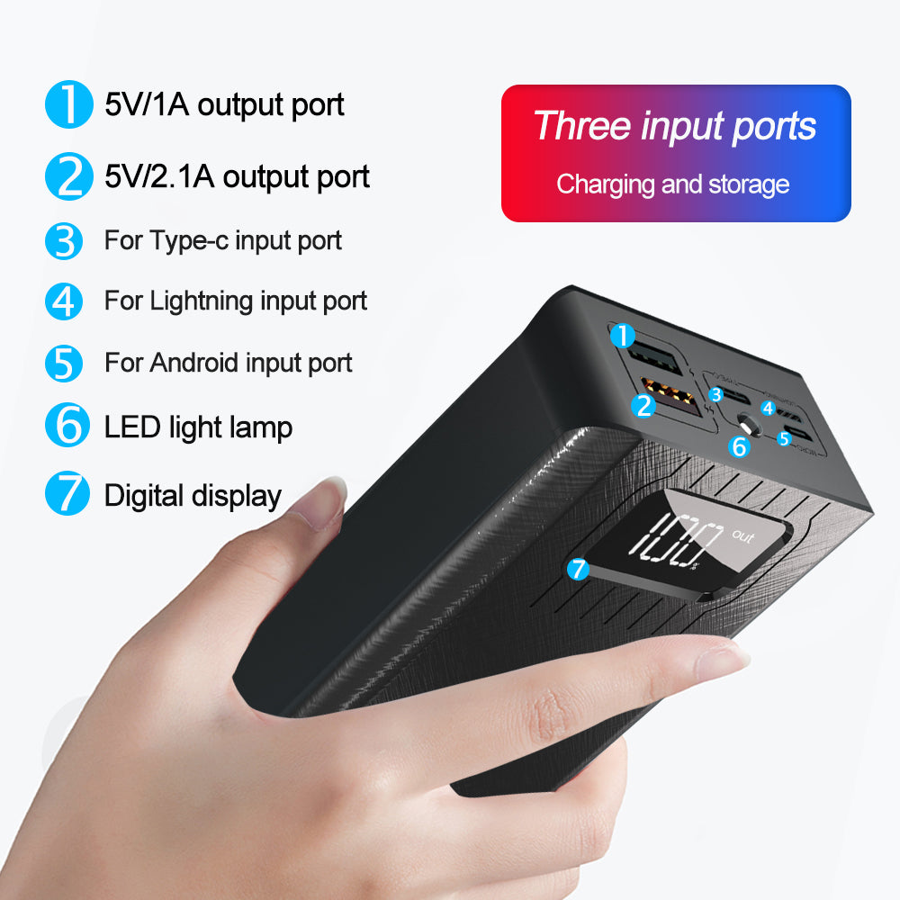 Large-capacity charging treasure 30000 mAh shell