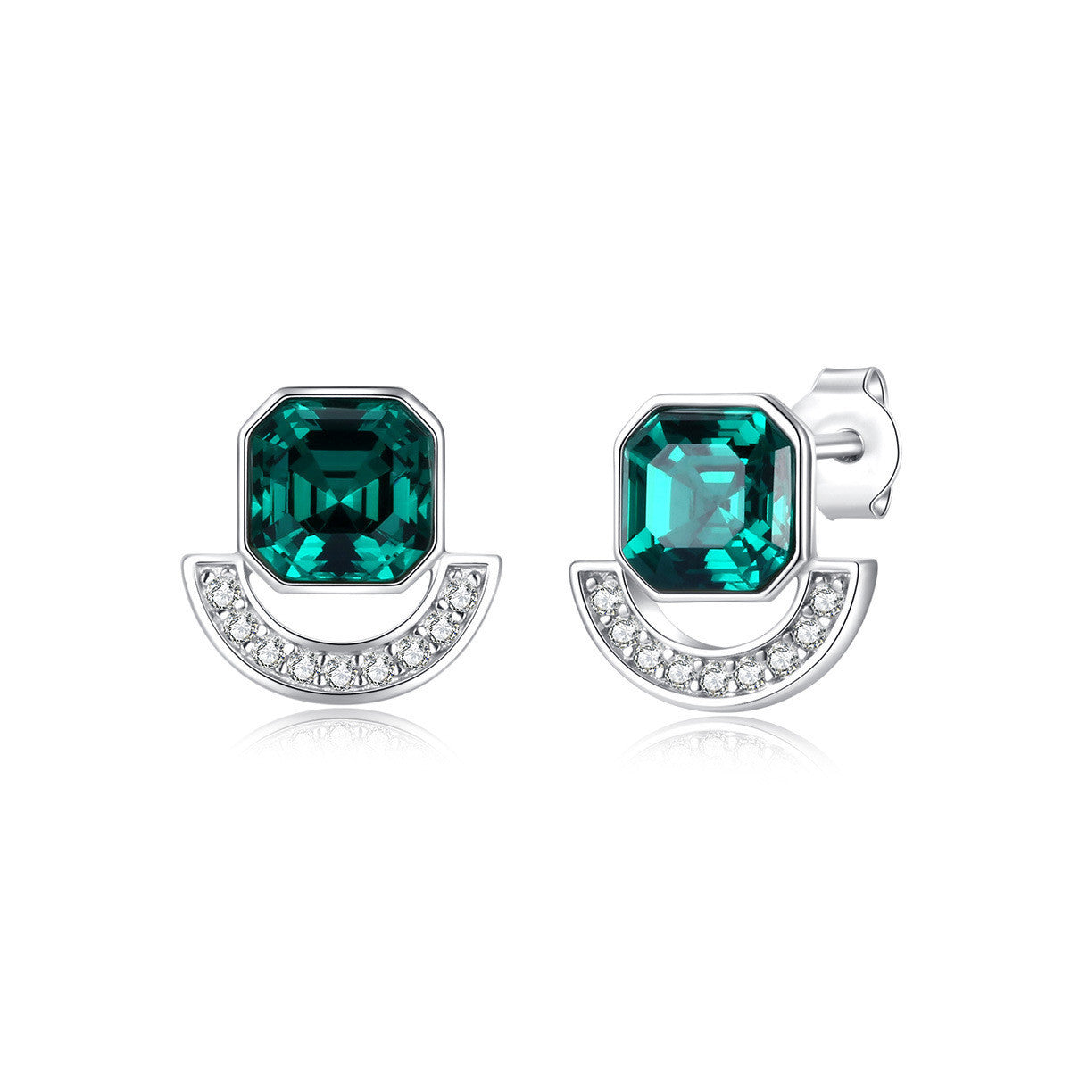 Necklace S925 Sterling Silver Square Jewelry Set