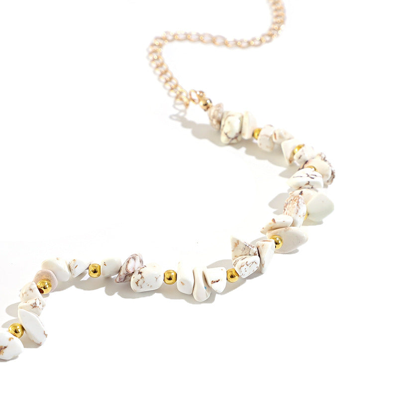 Irregular Turquoise Necklace Retro Simple Handmade Necklace