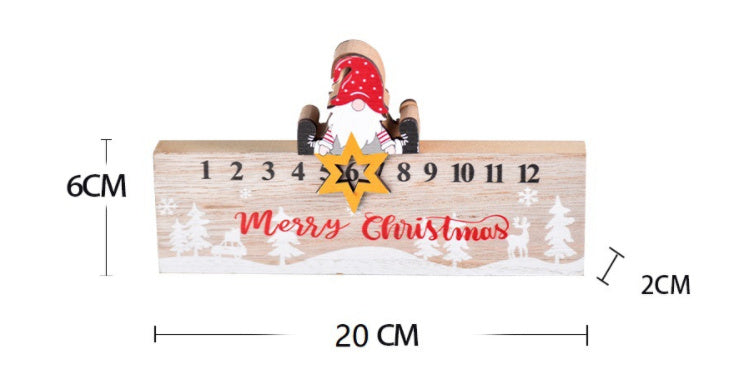 Christmas Wooden Calendar Mobile Ornaments