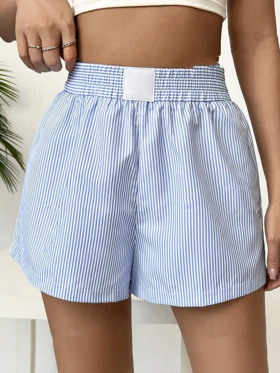 Fashion Individual Casual Striped Shorts For Women