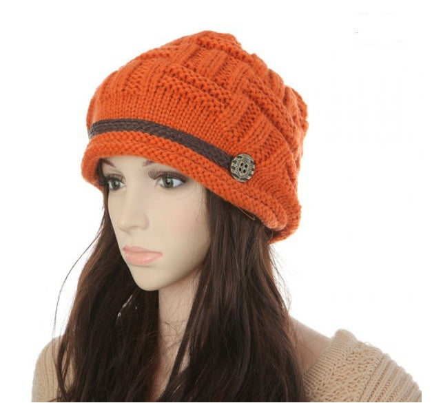 Women's Fashion Braided Autumn Winter Warm Baggy Beanie knitted hat crocheted hat 989D