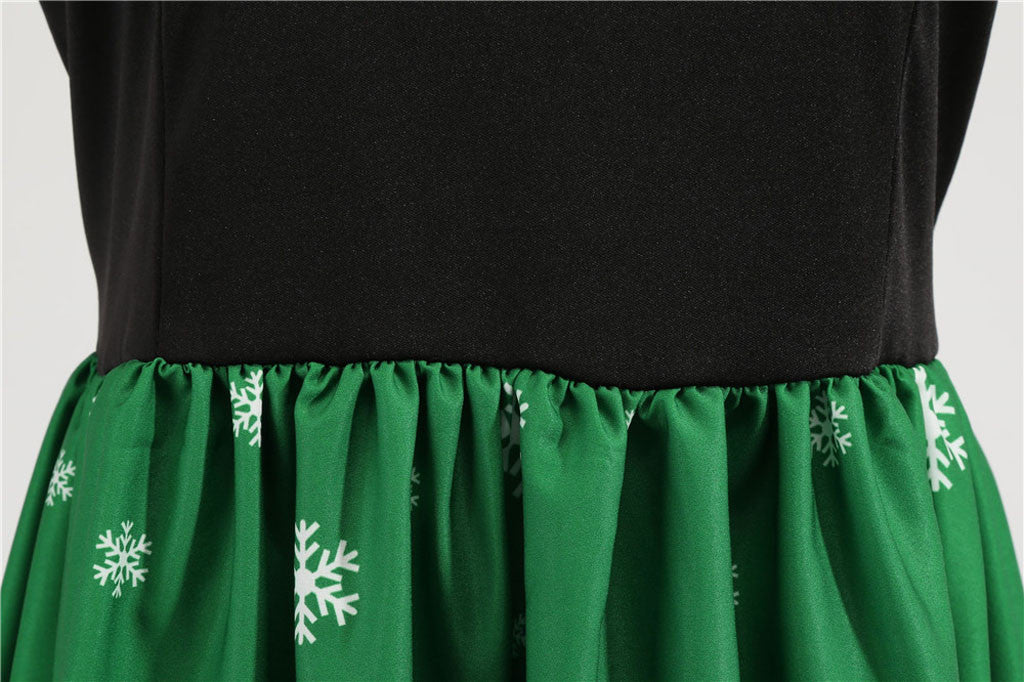 Christmas long sleeve printed dress