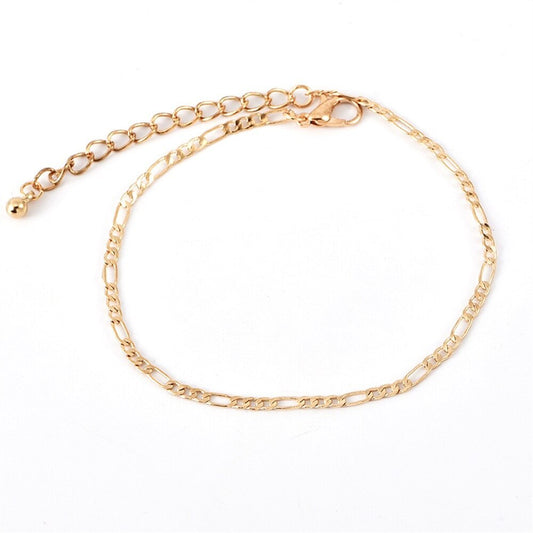 Popular Beach Women's Anklet Shell Weave Diamond Chain Full Diamond Bee Pendant Multilayer Footwear