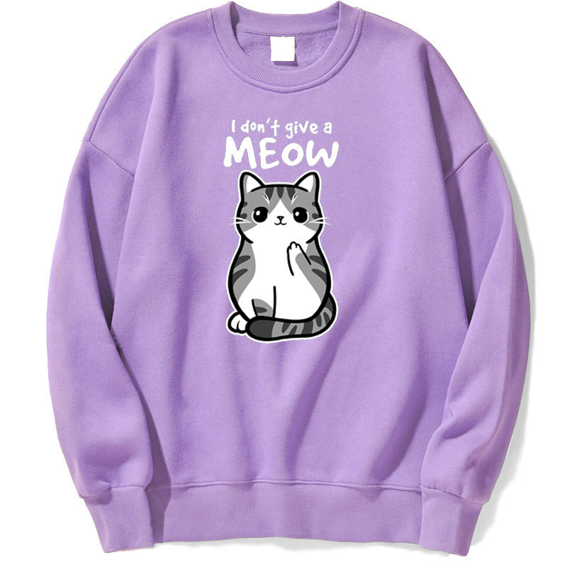 Cartoon Kitten Pattern Sweater European Size