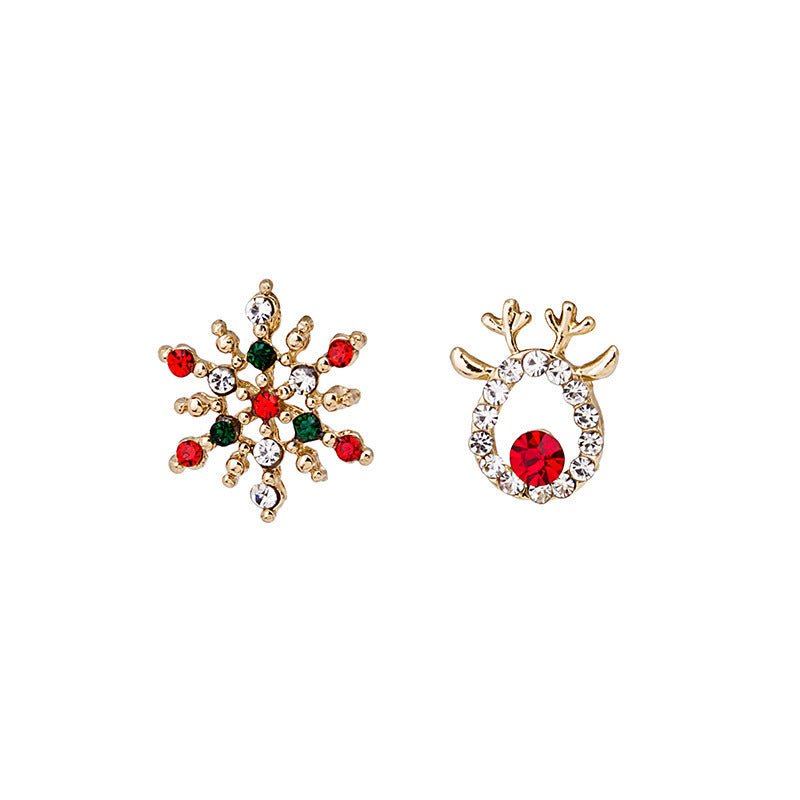 Christmas deer earrings