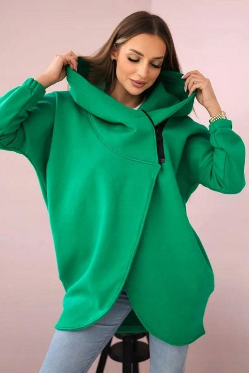Women's Plus Size Solid Color Coat