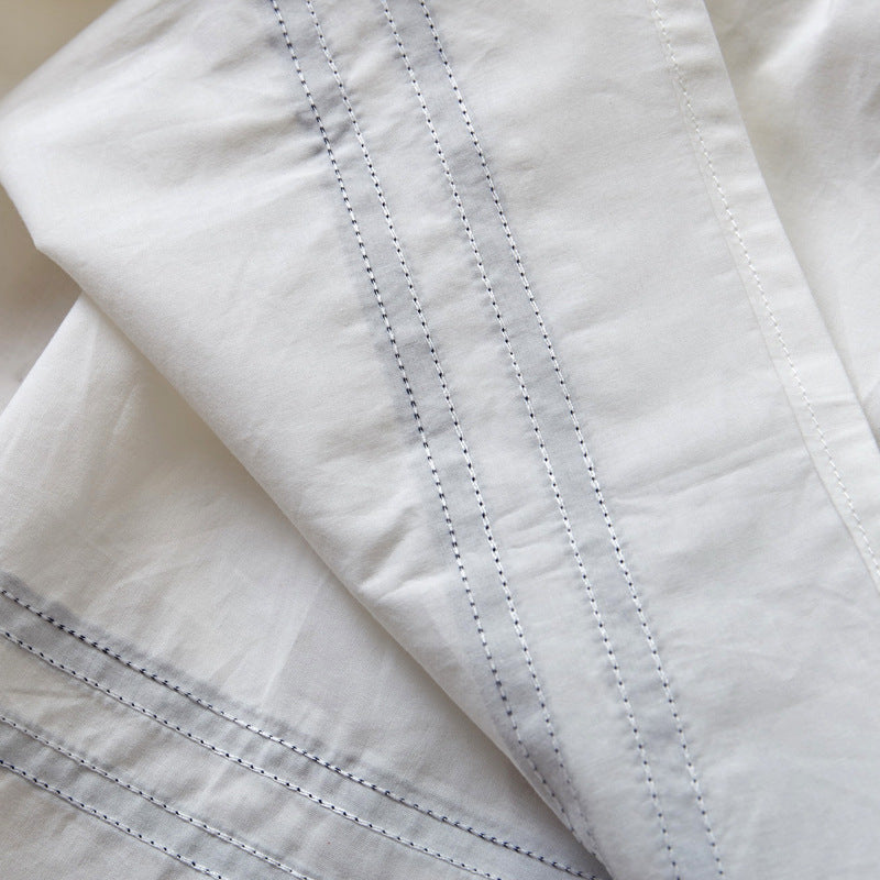 White and Navy Sailor Girls Dress