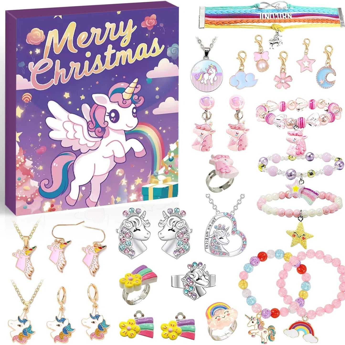 Diy Creative Children's Bracelet Ornament 24 Grid Calendar Christmas Blind Box