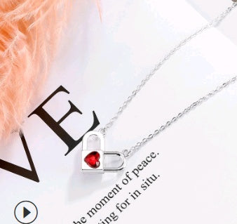 Life lock love sterling silver S925 rotary lock necklace creative necklace