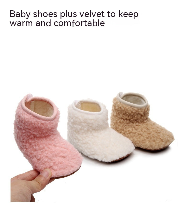 Baby Toddler Fleece-lined Cotton Boots Thermal Baby Shoes