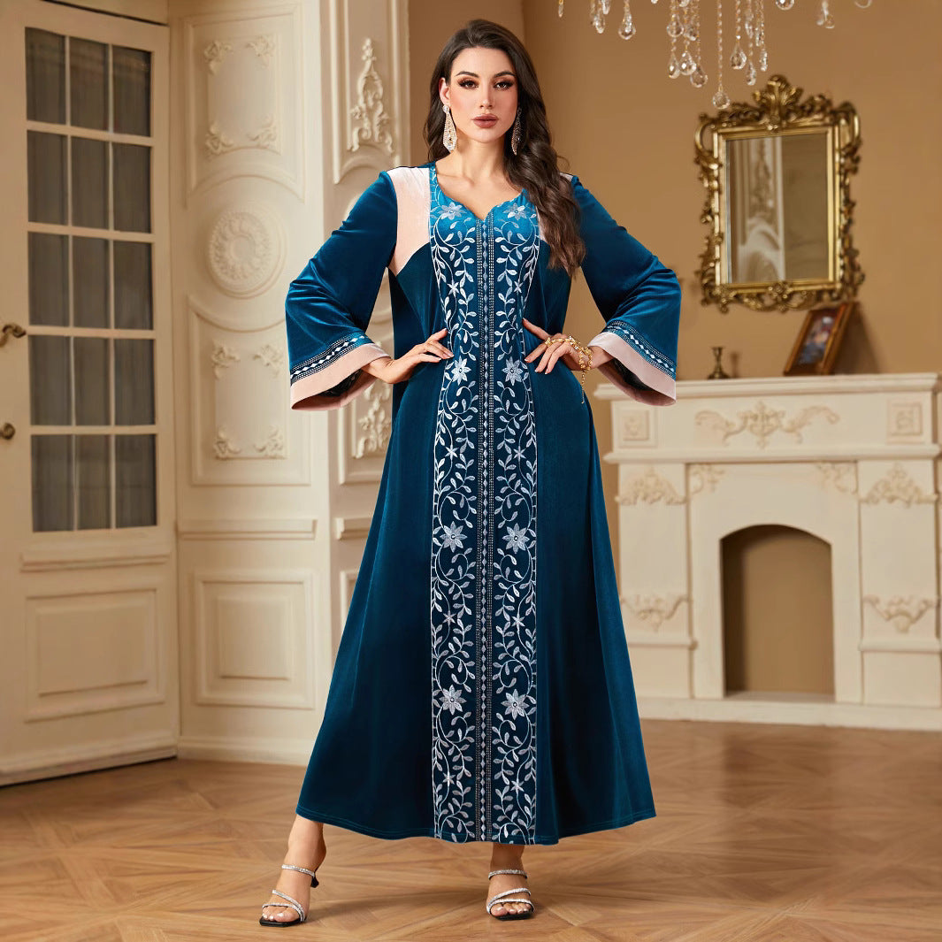 Middle East Women's Clothing Stitching Muslim Dress