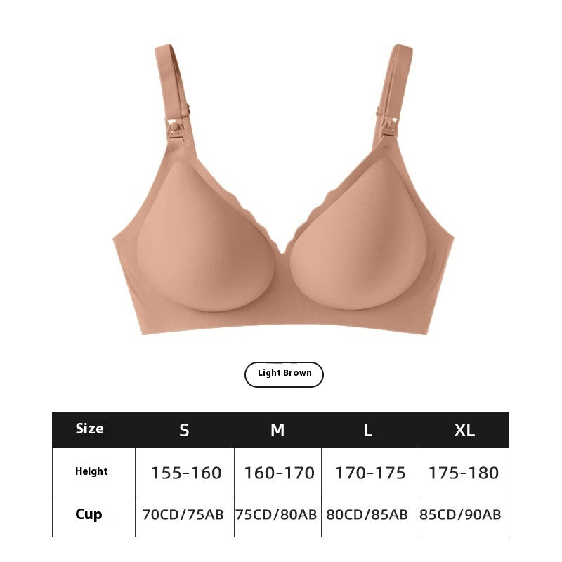 Jelly Glue Soft Support Thin Wireless One-piece Fixed Cup Nursing Underwear