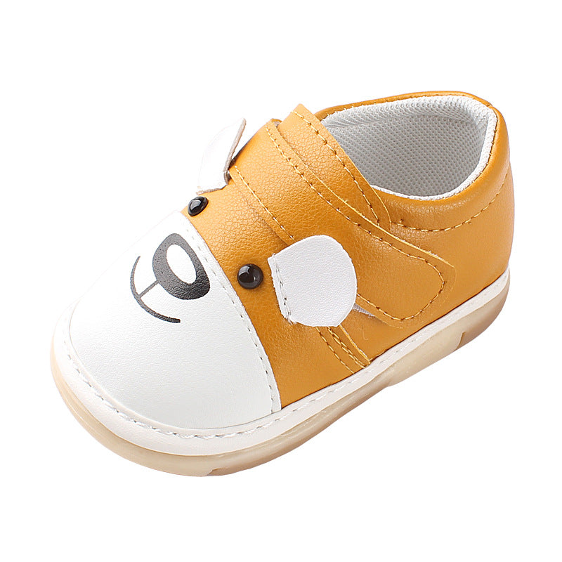 Baby single shoes soft sole antiskid baby walking shoes