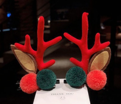 Mori Style Deer Hairpin A Pair Of Hairclips Children's Cute Christmas Headband