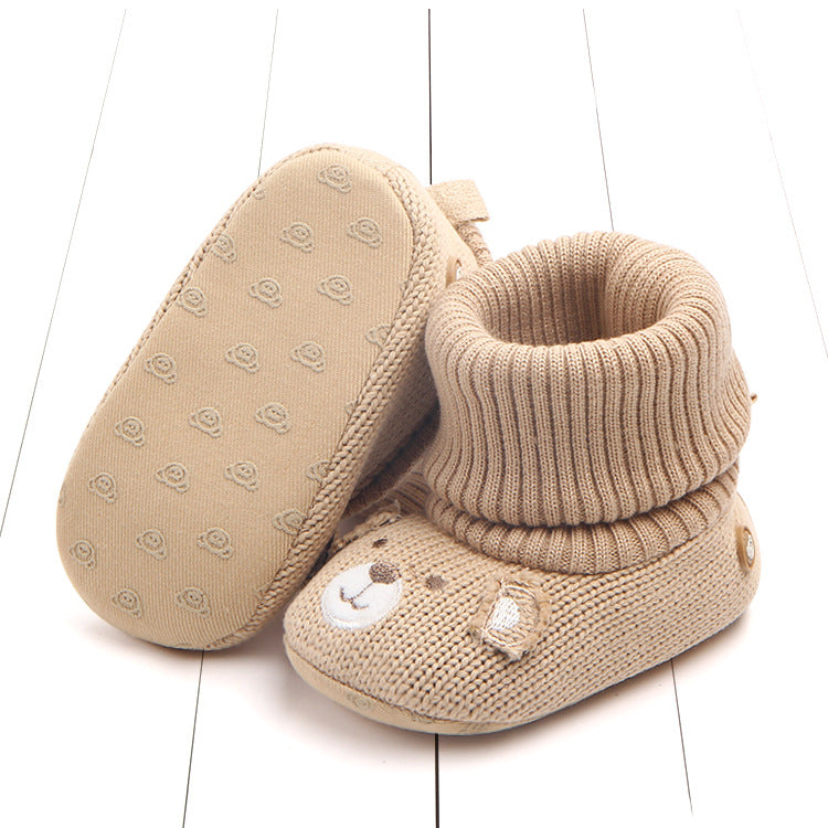 Autumn new cartoon woolen shoes baby toddler shoes