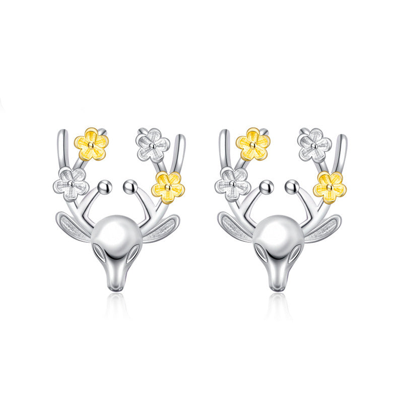Christmas deer earrings