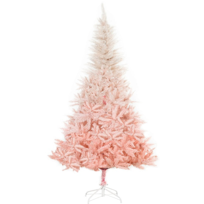 6ft Unlit Spruce Artificial Christmas Tree With Realistic Branches And 800 Tips, Pink