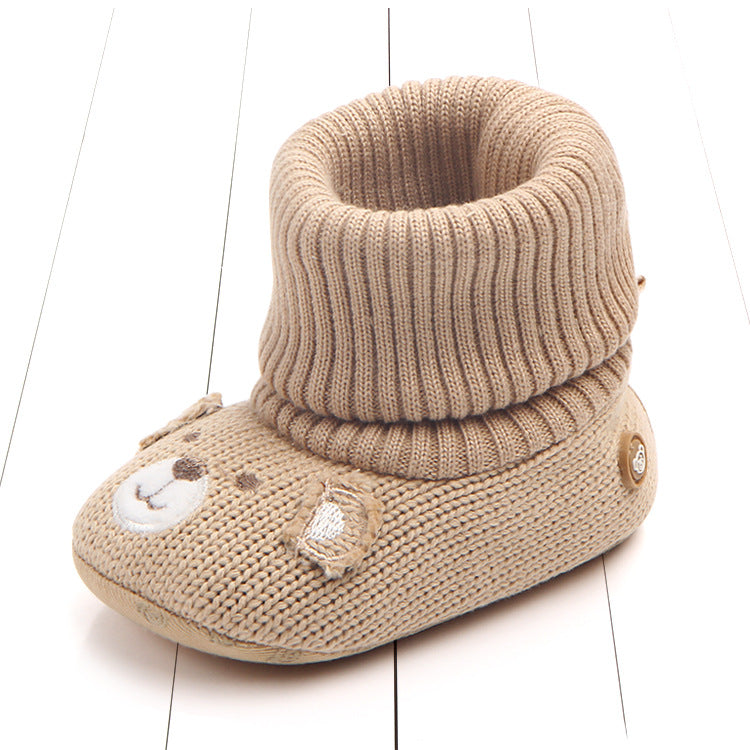 Autumn new cartoon woolen shoes baby toddler shoes