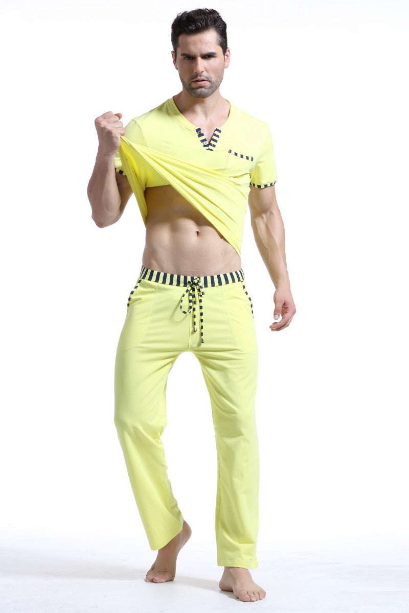 Home service men's autumn suit cotton sportswear pajamas pajamas