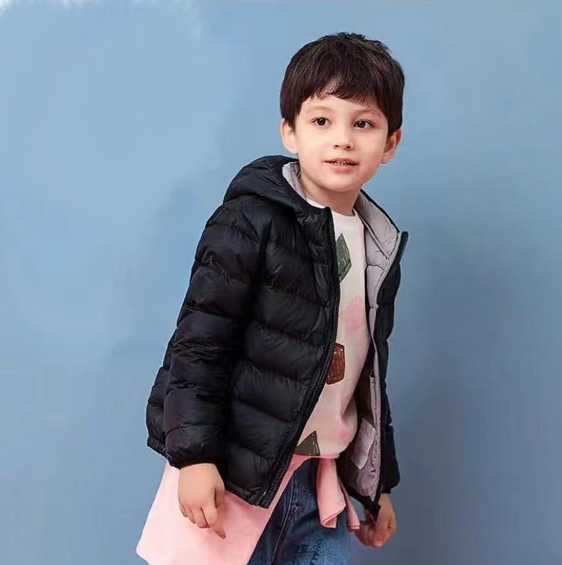 New Boys And Girls Hooded Down Jacket