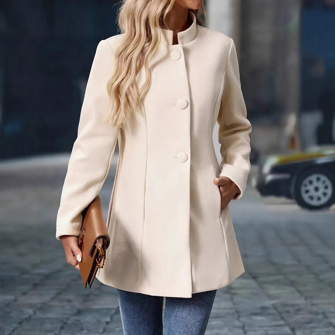 Pocket 3 Breasted Slim Coat Jacket
