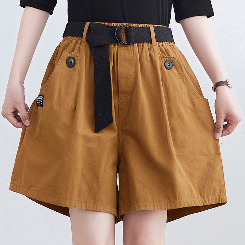 Plus Size Women's New Slim Wide-leg Shorts Women