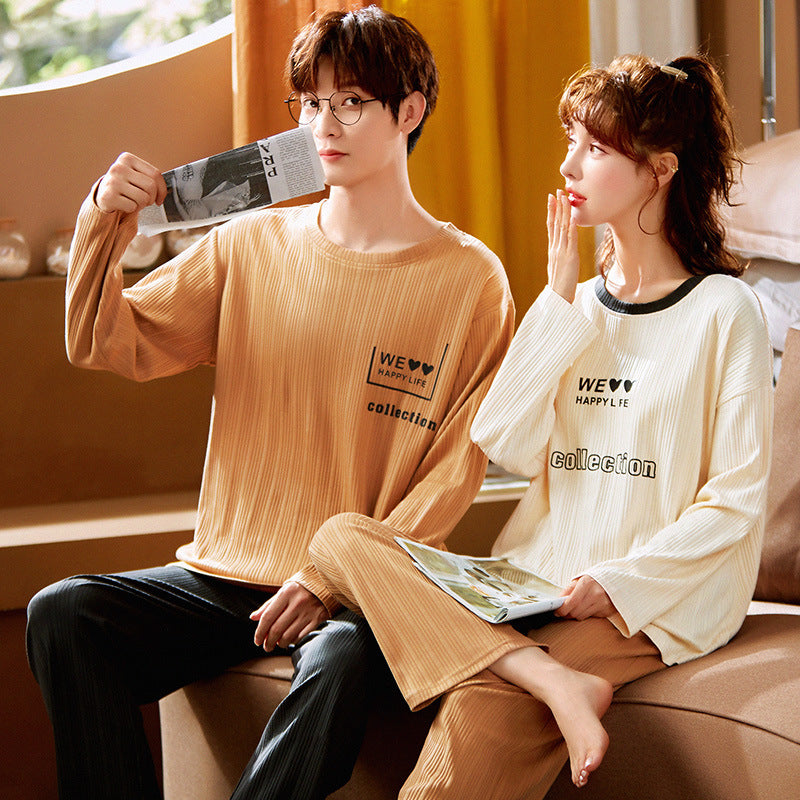 Cartoon Cute Casual Thin Couple Pajamas