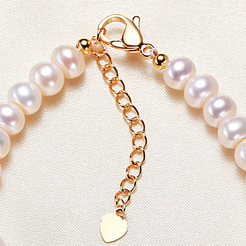 Freshwater Pearl Plain White Bracelet