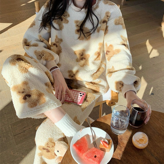 Bear Homewear Pajamas Suit Women