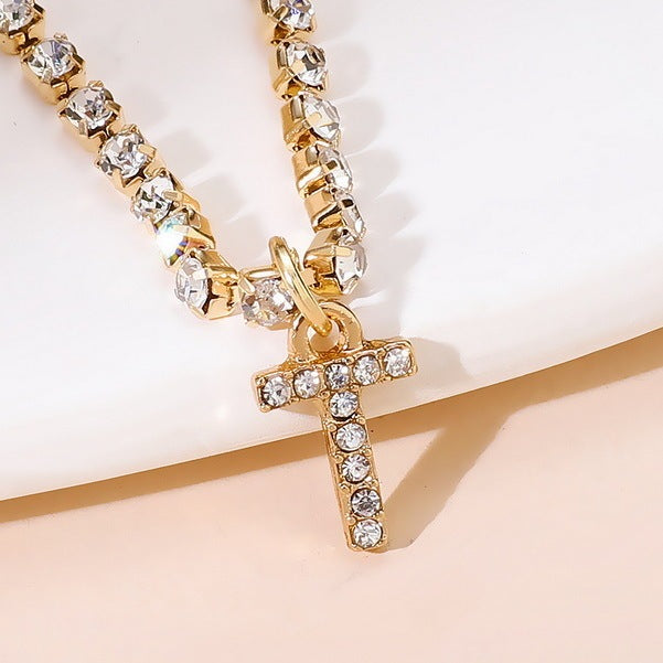 Diamond Tennis Letter Bracelet I Hip Hop Creative Beach Footwear